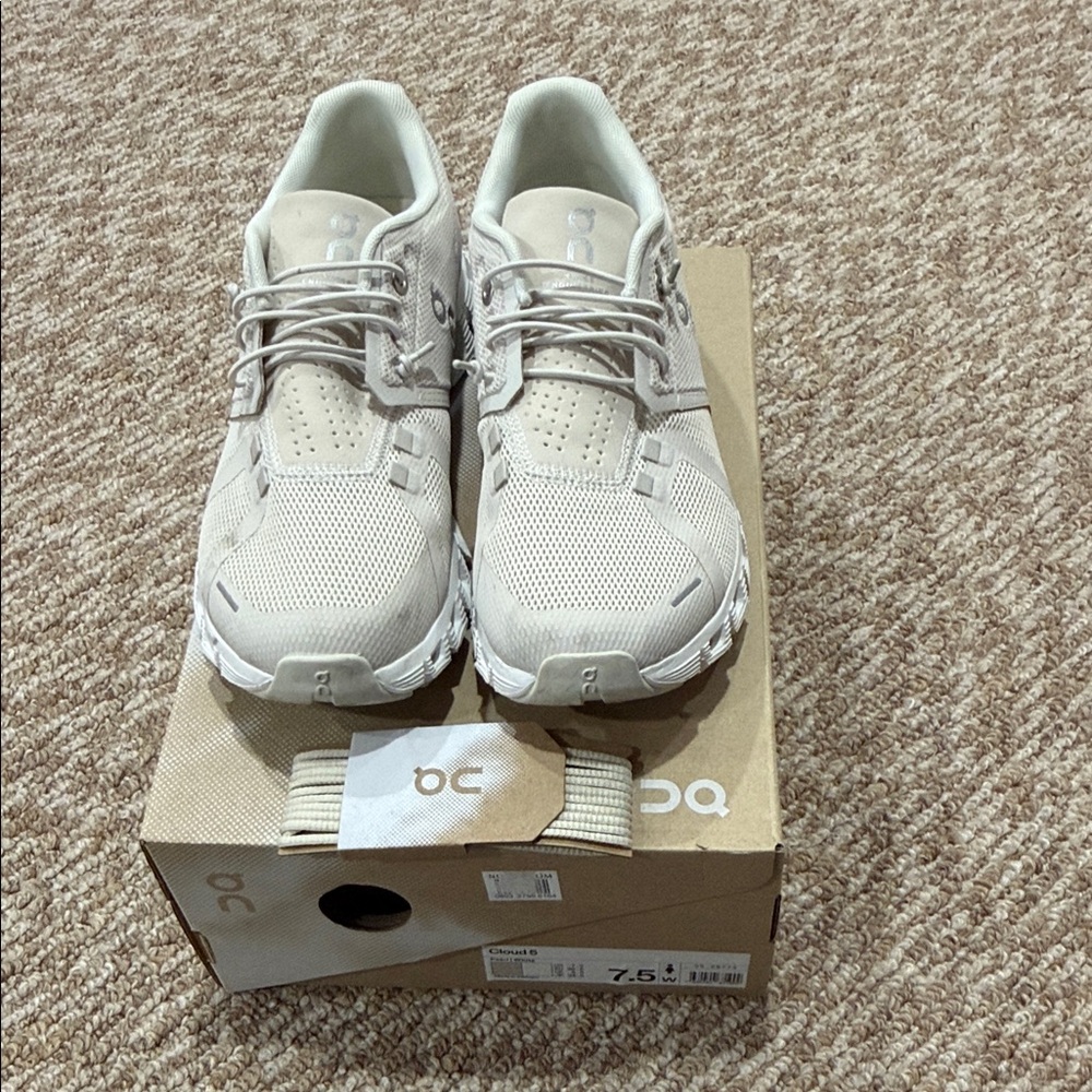 On Running Light Beige Athletic Shoes